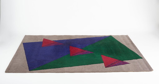 Tapis de laine postmoderne 1980S