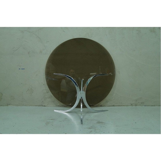 Image 1 of Table basse vintage en verre et chrome, Italie 1970