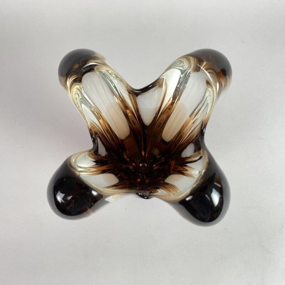 Image 1 of Vase vintage en verre d'art par Jan Beranek pour la verrerie de Skrdlovice 1960