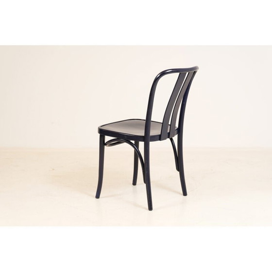 Image 1 of Ensemble de 5 chaises bleues ZPM Radomsko 1960