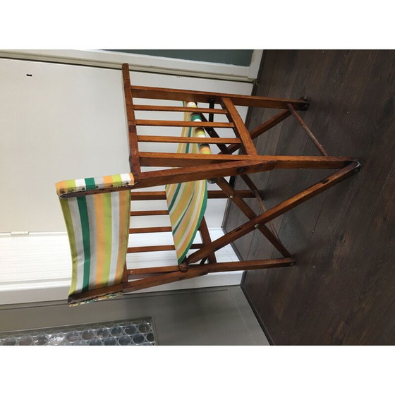 Image 1 of Chaise Safari pliante vintage, 1940