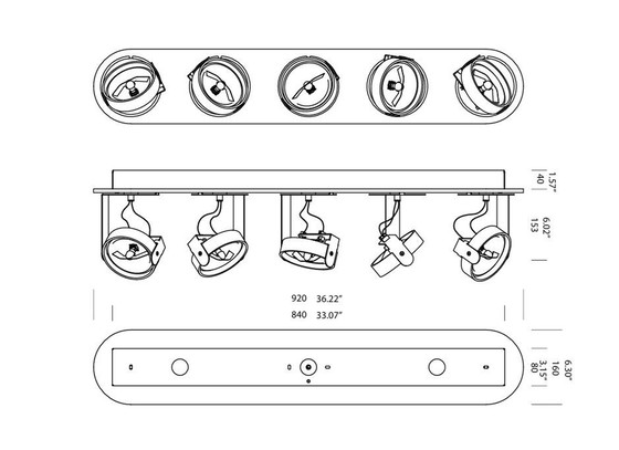 Image 1 of Tossb Big Bang 5 Spots de plafond