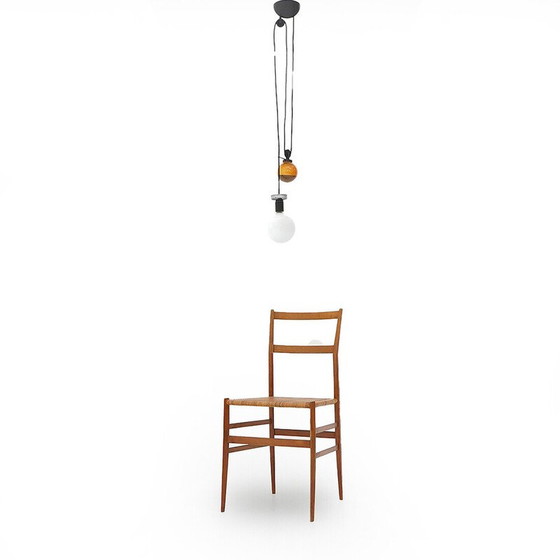 Image 1 of Lustre vintage en métal noir et plastique par Enzo Mari pour Artemide, Italie 1970