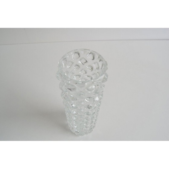 Image 1 of Vase vintage en verre repoli par Pavel Pánek pour Sklo Union Libochovice, Tchécoslovaquie 1970