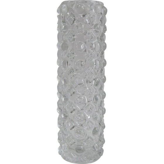 Image 1 of Vase vintage en verre repoli par Pavel Pánek pour Sklo Union Libochovice, Tchécoslovaquie 1970