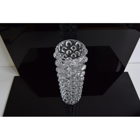 Image 1 of Vase vintage en verre repoli par Pavel Pánek pour Sklo Union Libochovice, Tchécoslovaquie 1970