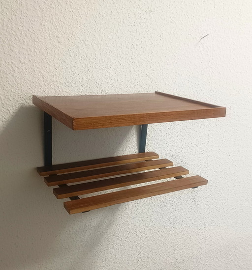 Étagère murale Fifties avec deux étagères