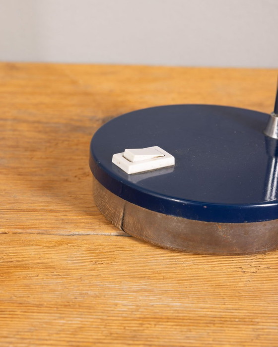 Image 1 of Lampe de table boule à œil bleue par Goffredo Reggiani, 1970