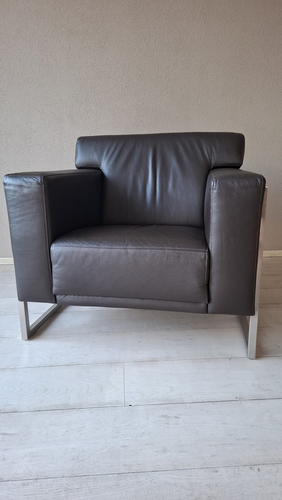 Image 1 of Fauteuil en cuir Montel Apple Brown