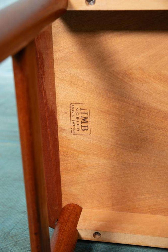 Image 1 of Ensemble vintage de tables d'appoint en teck organique, tables d'appoint des années 60