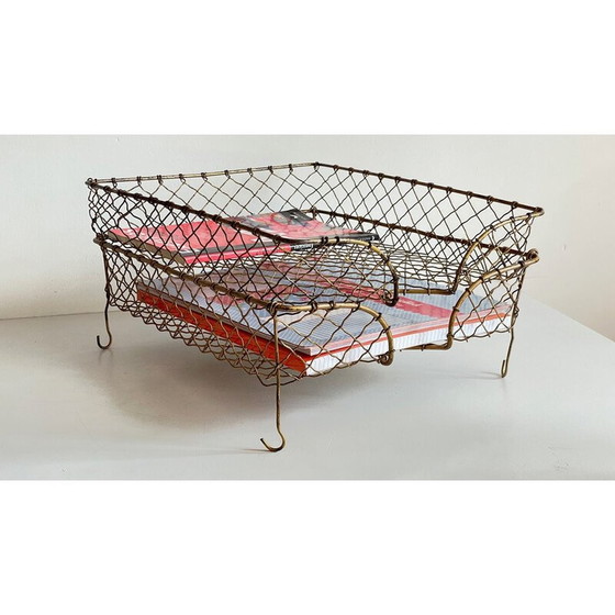 Image 1 of Paire de bannettes en fil de laiton