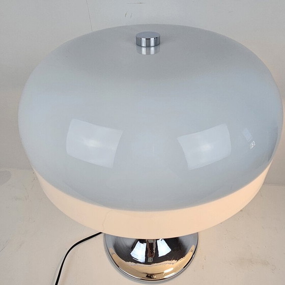 Image 1 of Lampe de table vintage à champignon en chrome, Italie 1970