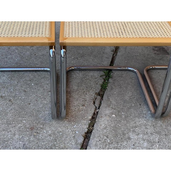 Image 1 of Ensemble de 3 chaises B32 Cesca italiennes du milieu du siècle par Marcel Breuer, 1970