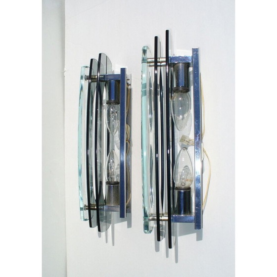 Image 1 of Ensemble de 2 appliques murales vintage de Veca, années 1960