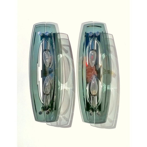 Image 1 of Ensemble de 2 appliques murales vintage de Veca, années 1960