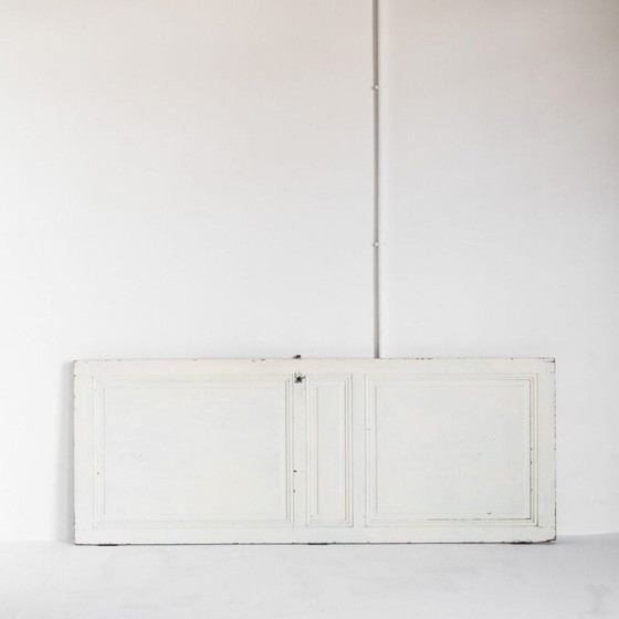 Image 1 of Porte d'intérieur vintage en bois peint, utilisable comme tête de lit, France 1960