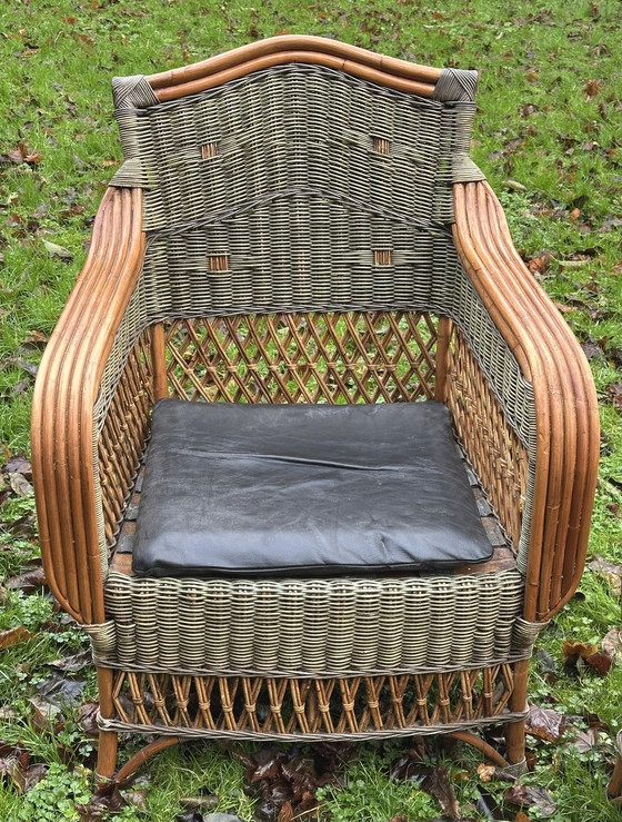 Image 1 of Paire de fauteuils en osier