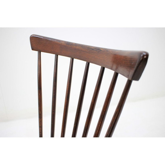 Image 1 of Ensemble de 5 chaises de salle à manger vintage en bois "font-size:0.98em", 1960