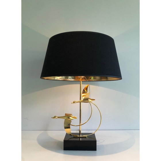 Image 1 of Lampe à vol d'oie en laiton, 1970