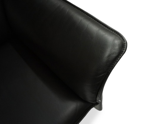 Image 1 of Trois points Scala fauteuil cuir noir