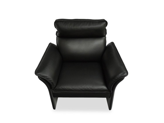 Image 1 of Trois points Scala fauteuil cuir noir