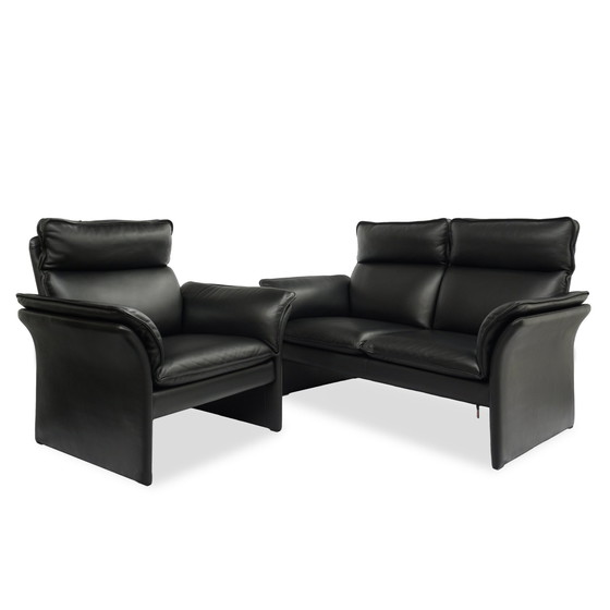 Image 1 of Trois points Scala fauteuil cuir noir