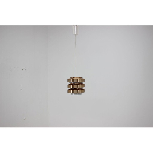 Lampe suspendue vintage en laiton, Allemagne 1980