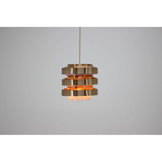 Image 1 of Lampe suspendue vintage en laiton, Allemagne 1980