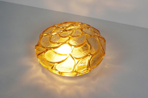 Image 1 of 1x Grand verre ambré (27cm) lumière encastrée