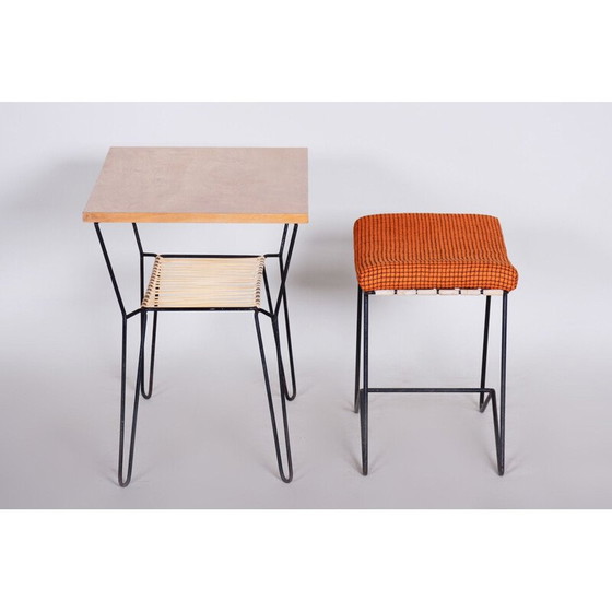 Image 1 of Table d'appoint en hêtre du milieu du siècle, années 1950