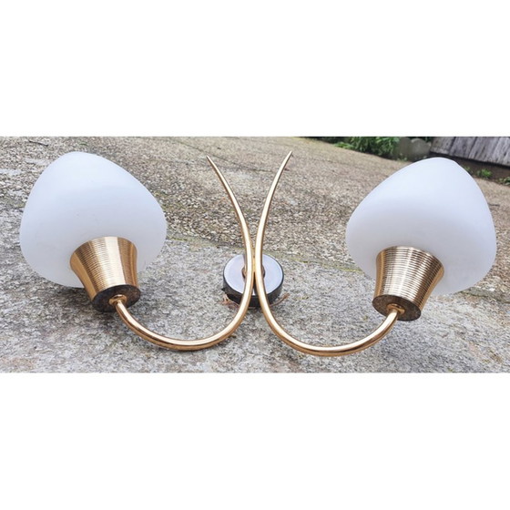 Image 1 of Lampe murale double vintage par Maison Arlus, 1950