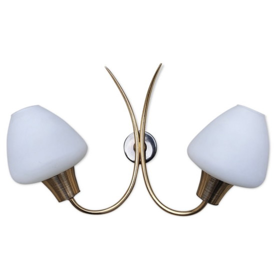 Image 1 of Lampe murale double vintage par Maison Arlus, 1950