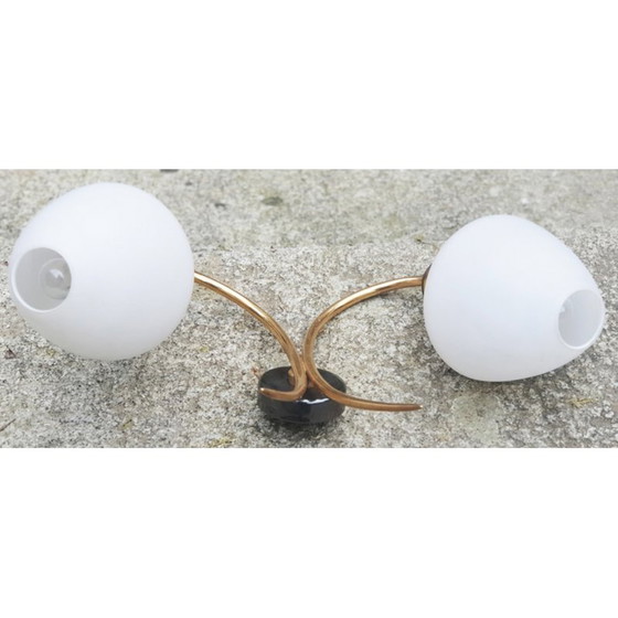 Image 1 of Lampe murale double vintage par Maison Arlus, 1950