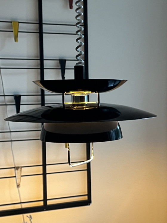 Image 1 of Lampe rétro scandinave à écailles Noir Blanc Chrome