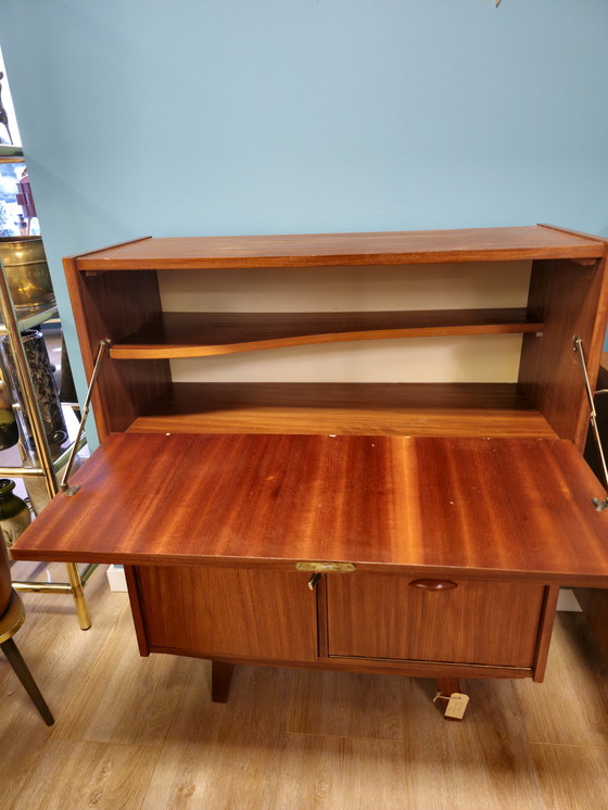 Image 1 of Vintage Secretaire Wall Cabinet Flapboard Chest of Drawers