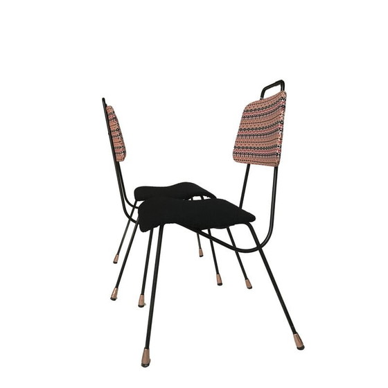 Image 1 of Ensemble de 4 chaises en fil de fer vintage par Hnos Vidal, Espagne 1950s