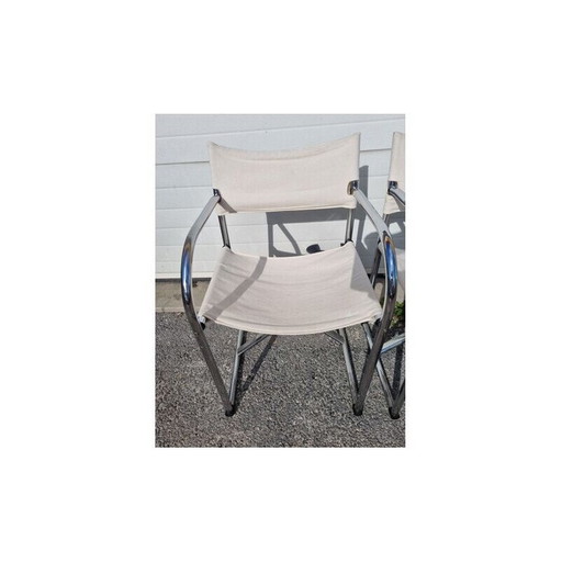 Paire de fauteuils vintage en acier chromé de Börge Lindau et Bo Lindekrantz, 1960