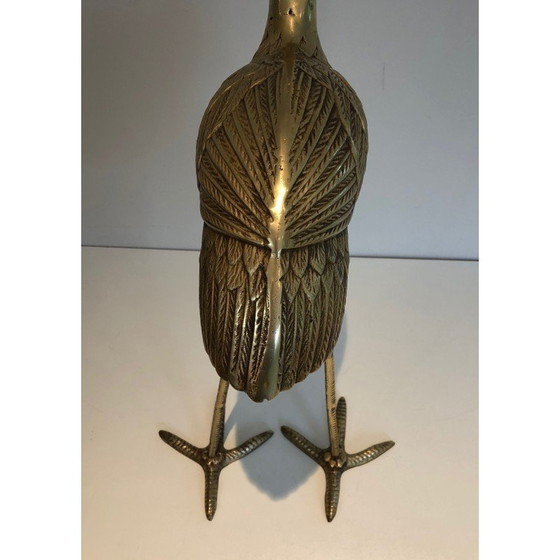 Image 1 of Oiseau stylisé en laiton vintage, 1970