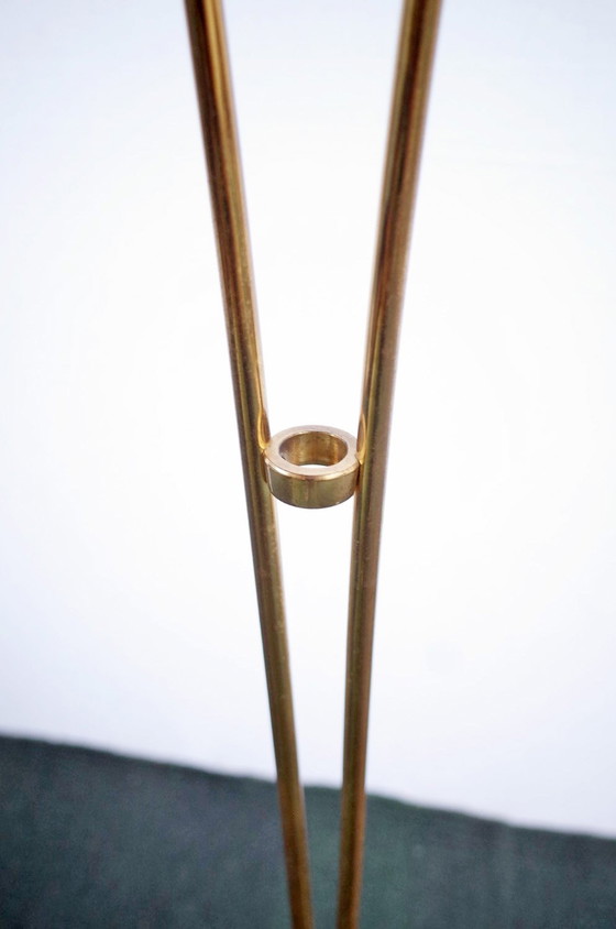 Image 1 of Lampadaire vintage en fibre de verre laiton