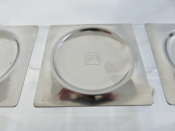 Image 1 of 3 Dessous De Verre "Letang & Remy" Acier Inoxydable, France, 70 80