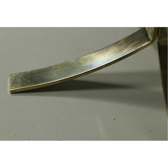 Image 1 of Table basse vintage en verre fumé et acier, Italie 1970