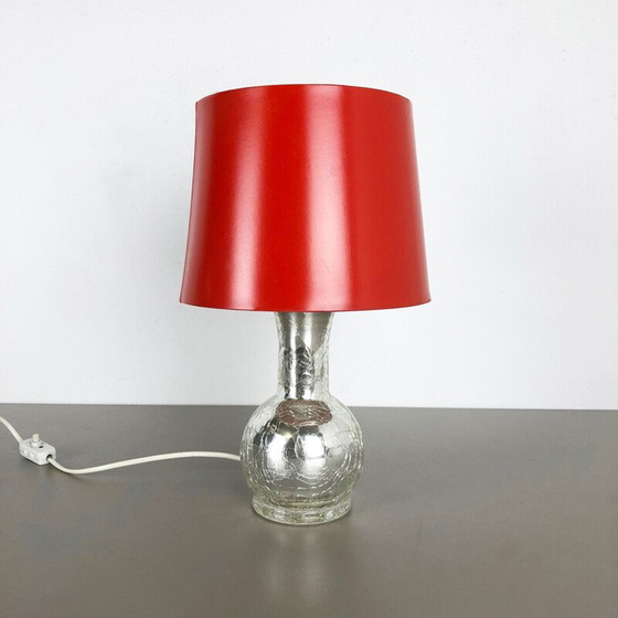 Image 1 of Lampe de bureau vintage rouge par Uno et Östen Kristiansson pour Luxus Vittsjö