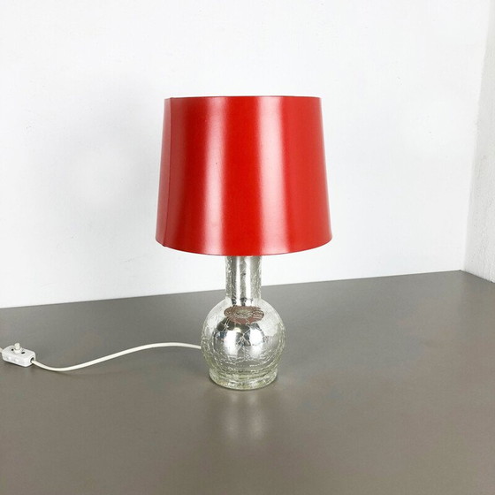 Image 1 of Lampe de bureau vintage rouge par Uno et Östen Kristiansson pour Luxus Vittsjö