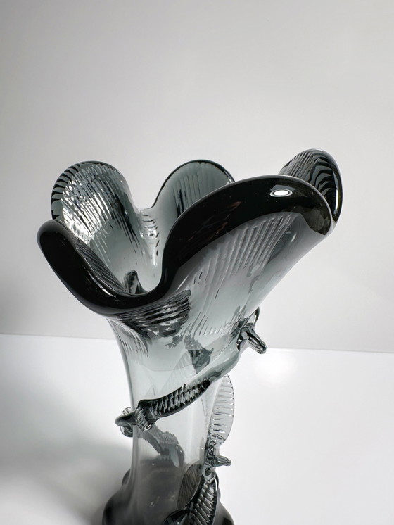 Image 1 of Vintage Art Nouveau Vase en verre Franz Welz Lötz Tango Bohème Art Nouveau 1900 1910 Solifle