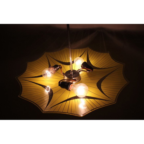 Image 1 of Lampe suspendue en verre du milieu du siècle par Napako, Tchécoslovaquie années 1960