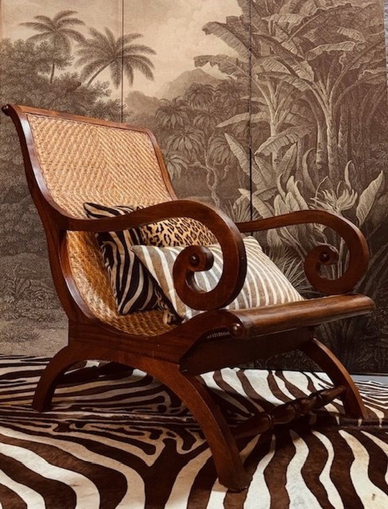 Image 1 of Chaise de plantation coloniale britannique Chaise de véranda