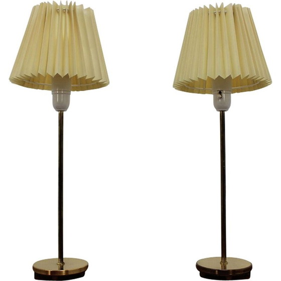 Image 1 of Ensemble de 2 lampes de bureau vintage par Falkenbergs Belysnings