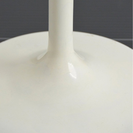 Image 1 of Tabouret vintage en cuir brun et fonte d'aluminium, 1970
