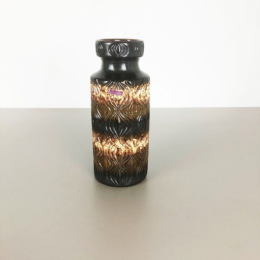 Grand vase vintage en lave grasse de Scheurich Allemagne 1970