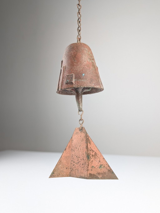 Cloche en bronze de Paolo Soleri pour Arcosanti, signée 1960S